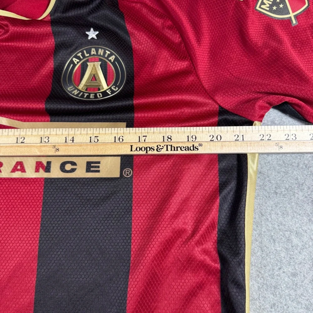 Adidas Atlanta United FC Jersey Mens L Red Black Excellent 2023/24 Authentic
